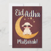 Eid Al Adha Mubarak Funny Sheep Greeting Card  招待状 (正面)