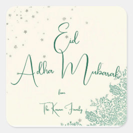Eid Al Adha Personalized Eid Mubarak  スクエアシール
