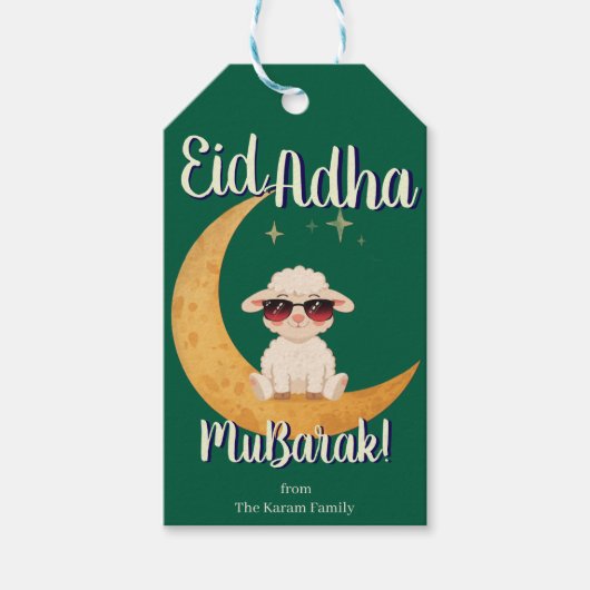 Eid Al Adha Personalized Eid Mubarak Muslim Gift  ギフトタグ (正面)