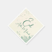 Eid  Al Adha Sage Green Dinner  スタンダードカクテルナプキン (角)