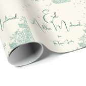 Eid  Al Adha Sage Green Dinner  ラッピングペーパー (ロールコーナー)