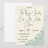 Eid  Al Adha Sage Green Dinner  招待状 (正面/裏面)