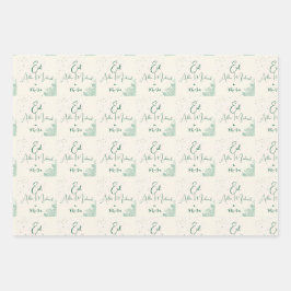 Eid Al Adha Sage Green Wrapping Paper ラッピングペーパーシート