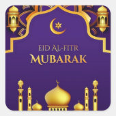 Eid Al-Fitrの挨拶 スクエアシール (正面)