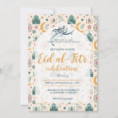 Eid Al Fitr Celebration Eid Mubarak Party Editable 招待状 (正面)