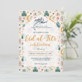 Eid Al Fitr Celebration Eid Mubarak Party Editable 招待状 (スタンド正面)