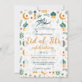 Eid Al Fitr Celebration Eid Mubarak Party Editable 招待状 (正面)