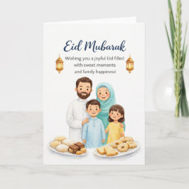 Eid al-Fitr Family Celebration Card カード
