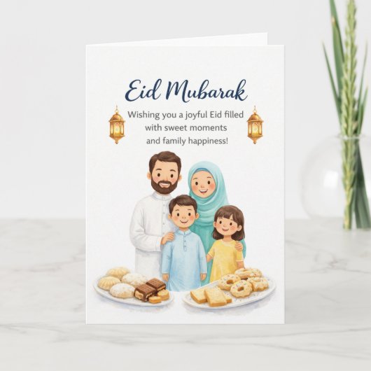 Eid al-Fitr Family Celebration Card カード (正面)