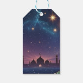 Eid al fitr Islamic celebration Gold And navy ギフトタグ (裏面)