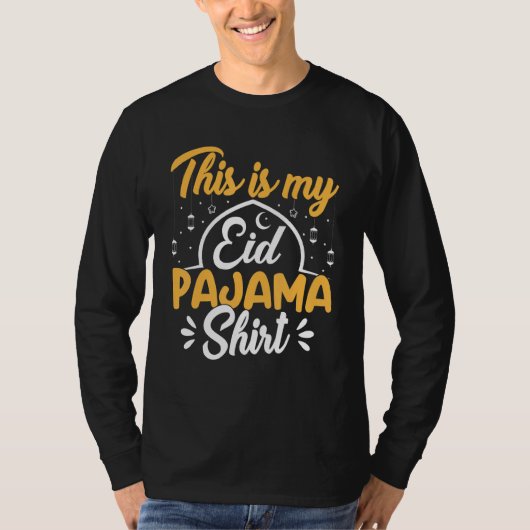 Eid Al Fitr MubarakハッピーEid Eidプレゼント男性へ Tシャツ (正面)