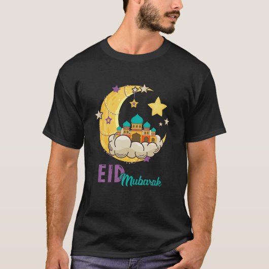 Eid Alfitr Mubarak Kareem, Happy Ramadan Karim 202 Tシャツ (正面)