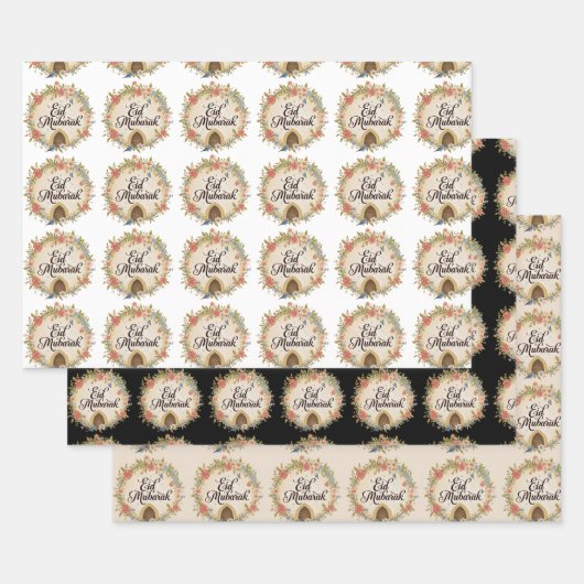 Eid Gift Wrapping Paper EID Mubarak Gift Paper ラッピングペーパーシート (セット)