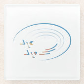 Eid、Joyのらせん状 ガラスコースター (正面)