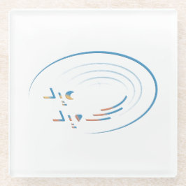 Eid、Joyのらせん状 ガラスコースター