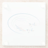 Eid、Joyのらせん状 ガラスコースター (裏面)