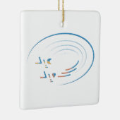 Eid、Joyのらせん状 セラミックオーナメント (右)