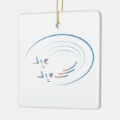 Eid、Joyのらせん状 セラミックオーナメント (左)