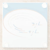 Eid、Joyのらせん状（枠） ガラスコースター (裏面)