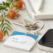 Eid、Joyのらせん状（枠） キーホルダー (正面右)