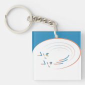 Eid、Joyのらせん状（枠） キーホルダー (正面)