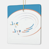 Eid、Joyのらせん状（枠） セラミックオーナメント (左)