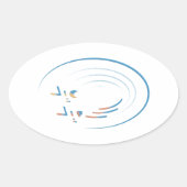 Eid、Joyのらせん状 楕円形シール (正面)