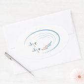 Eid、Joyのらせん状 楕円形シール (封筒)