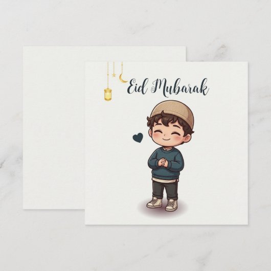 Eid Money Holder, Eidi Envelopes for kids,Eid Gift 招待状 (正面/裏面)