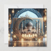 Eid Mubarakカスタマイズ可能グリーティング文字 シーズンカード (正面)