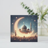 Eid Mubarakカスタマイズ可能グリーティング文字 シーズンカード (スタンド正面)