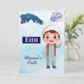 Eid Mubarakパーソナライズされた/Eid Greeting 子供へ 招待状 (スタンド正面)