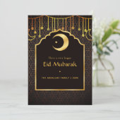 Eid Mubarak家族の写真グリーティング カード (スタンド正面)