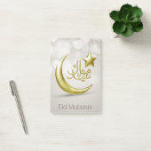 Eid Mubarak金ゴールドMoon Star Post-it®メモ ポストイット (オフィス)