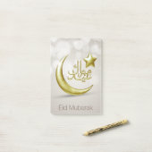 Eid Mubarak金ゴールドMoon Star Post-it®メモ ポストイット (デスク上)