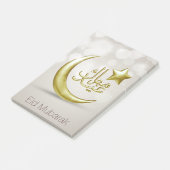 Eid Mubarak金ゴールドMoon Star Post-it®メモ ポストイット (アングル)