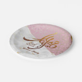 Eid Mubarak アラビア書道 ゴールド オーダーメイド ペーパープレート (アングル)