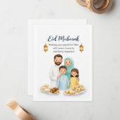 Eid Mubarak カード 即時ダウンロード (正面/裏面インサイチュ)