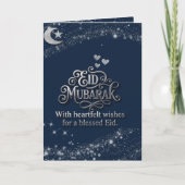 Eid Mubarak グリーティングカード – 5x7、USレターサイズ & A4サイズ(D (正面)