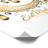 Eid Mubarak ゴールデン三日月 ポスター (角)