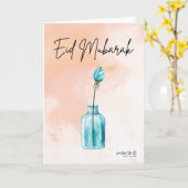 Eid Mubarak - シンプル カード (黄色い花)