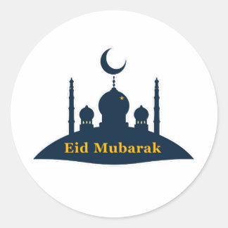 Eid Mubarak モスク 三日月 ステッカー