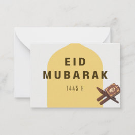 Eid Mubarak Al Quranグリーティングカード ノートカード