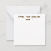 Eid Mubarak Arabic calligraphy ノートカード (裏面)