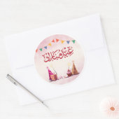 Eid Mubarak Arabic Party Sticker ラウンドシール (封筒)