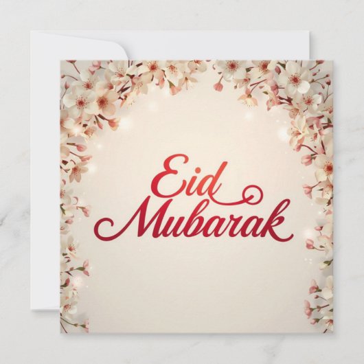 Eid mubarak for Eid Fitr Card サンキューカード (正面)