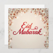 Eid mubarak for Eid Fitr Card サンキューカード (正面/裏面)