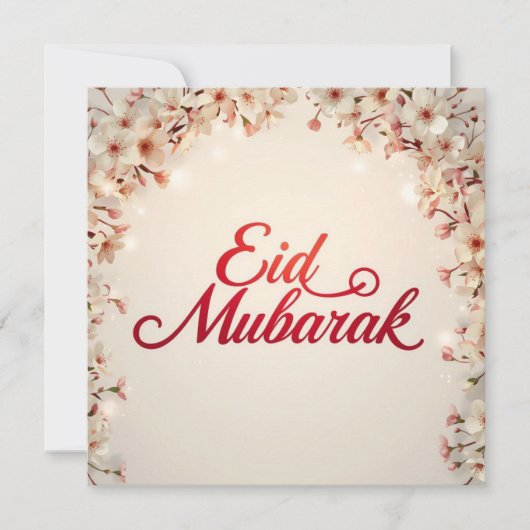 Eid mubarak for Eid Fitr Card サンキューカード (正面)