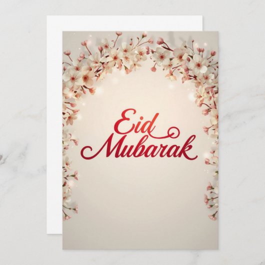 Eid mubarak for Eid Fitr Card 招待状 (正面/裏面)