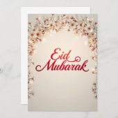 Eid mubarak for Eid Fitr Card 招待状 (正面/裏面)